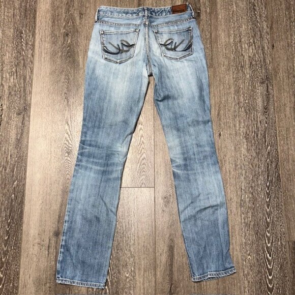 Express Jeans Womens 4L Blue Medium Wash Low Rise Stella Skinny Jeans - Picture 7 of 8